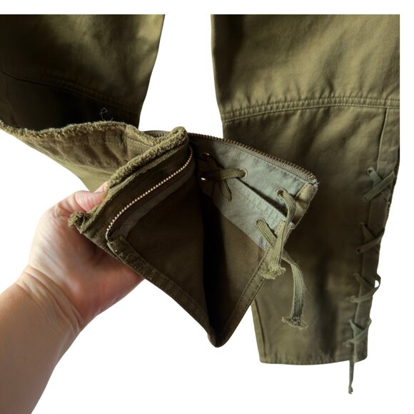 Isabel Marant Étoile Jessie Cropped Pants Khaki Army Green EU 36 / US 4 NWT - Picture 8 of 14
